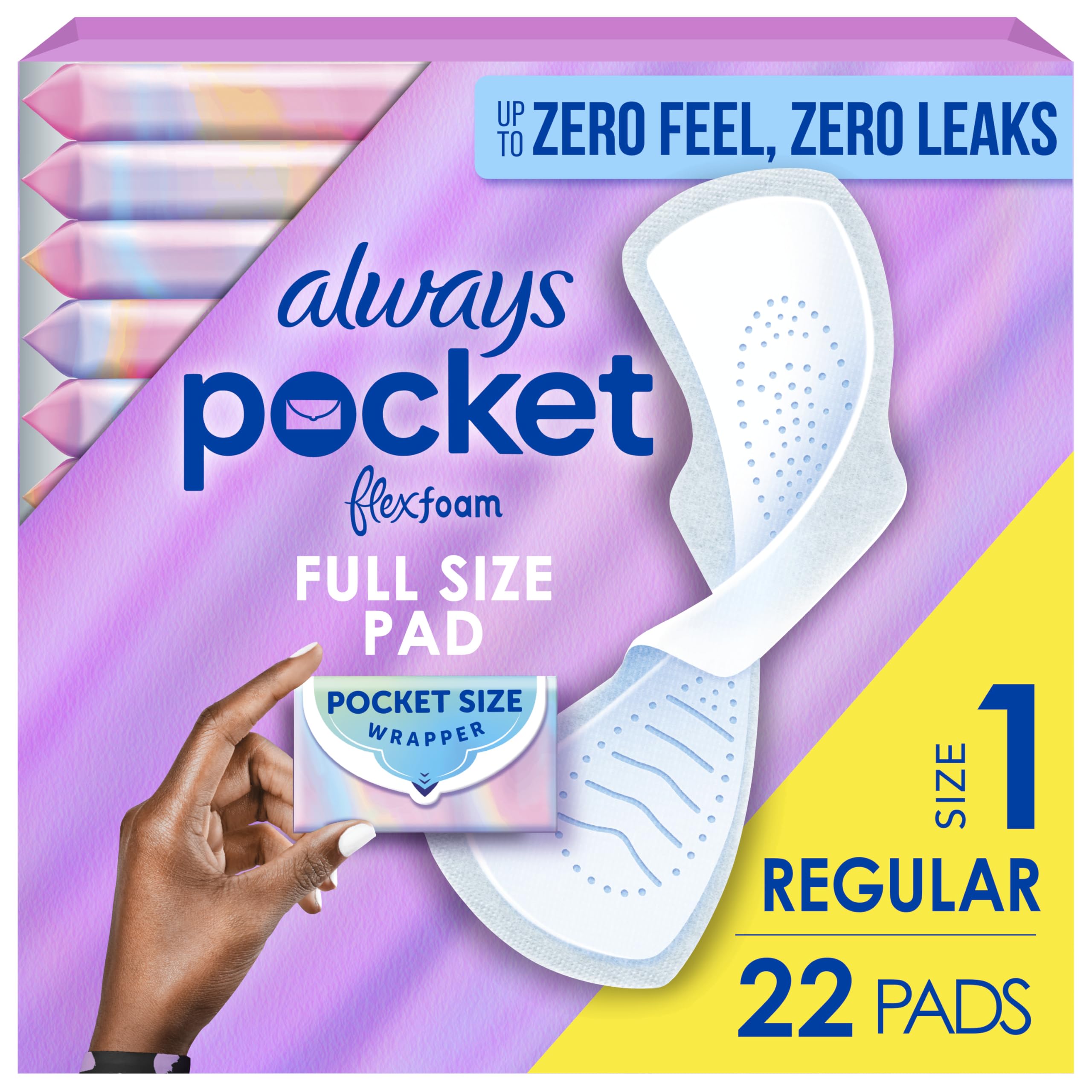 Always Pocket Flexfoam empaque frontal mostrando diseño y discreción