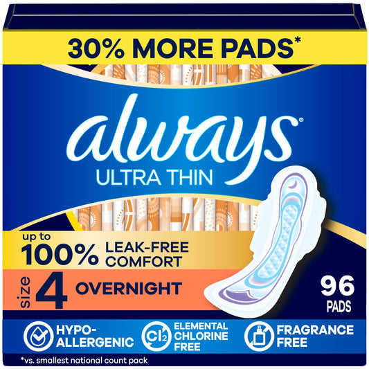 Always empaque frontal talla 4 muestra protección nocturna