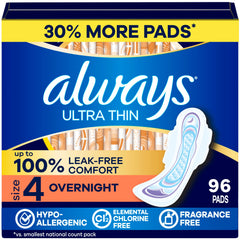 Always empaque frontal talla 4 muestra protección nocturna