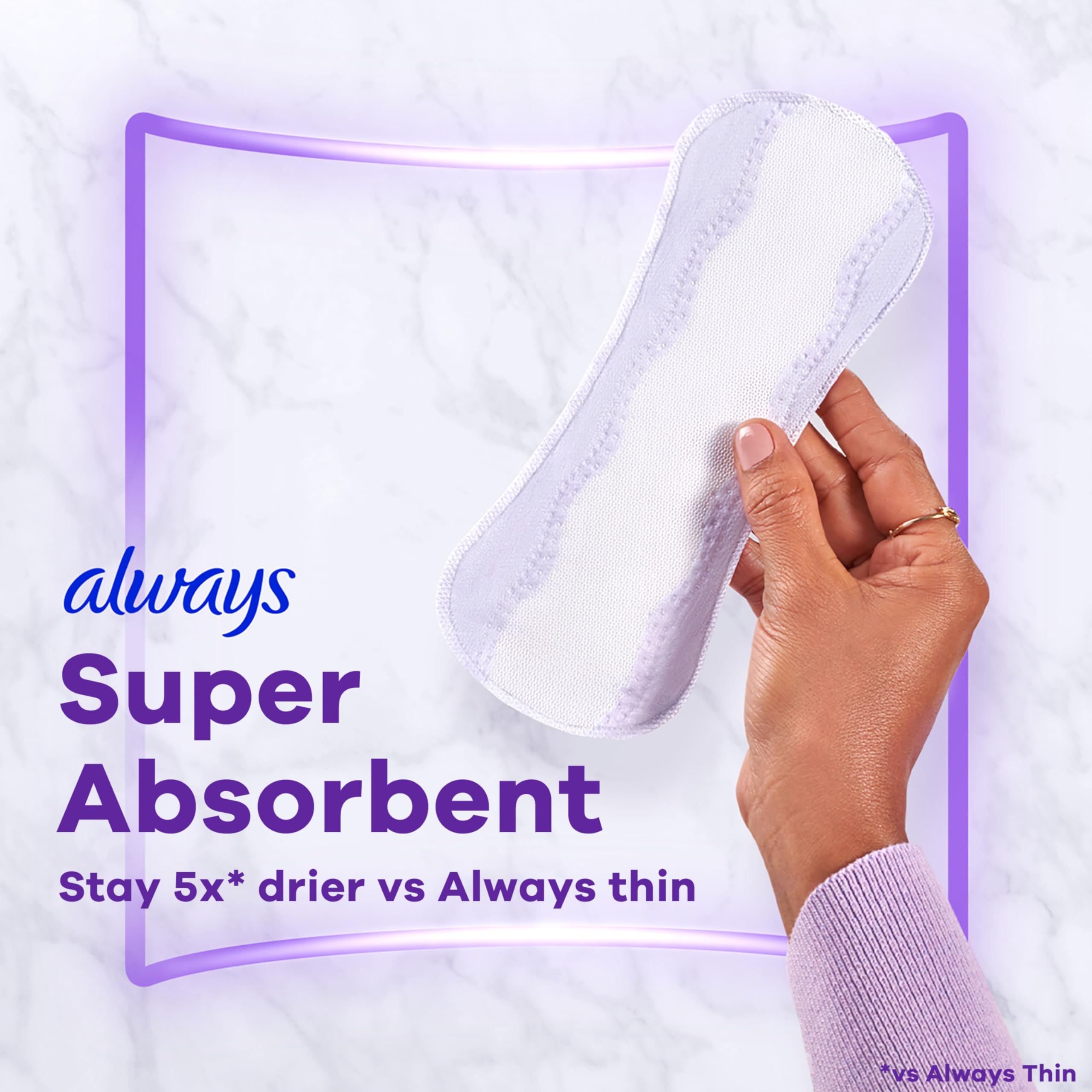 Always detalle de superficie RapidDry absorción rápida y frescura