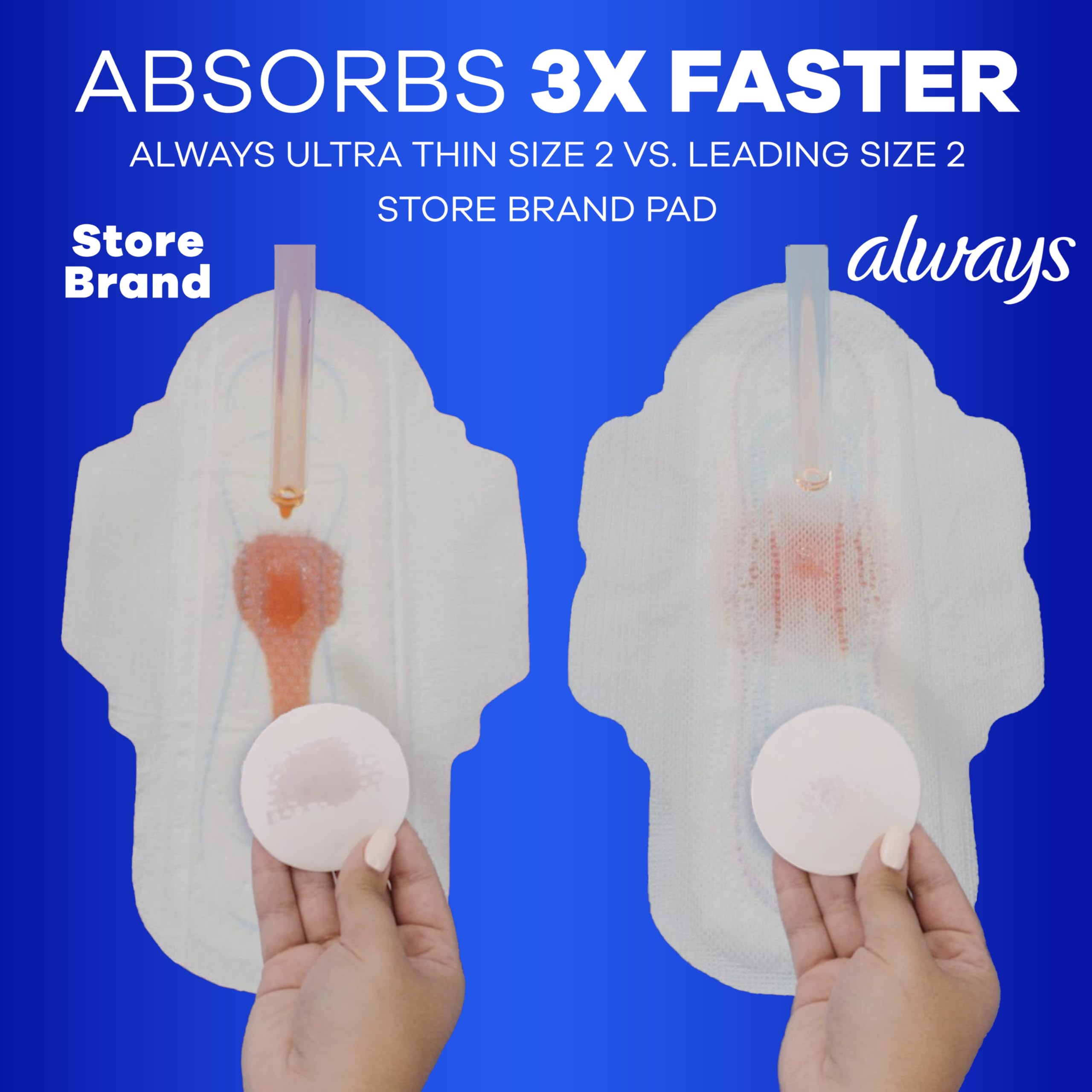 Always toalla en uso dentro de ropa interior para protección diurna segura