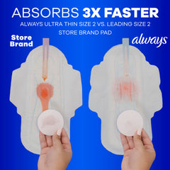 Always toalla en uso dentro de ropa interior para protección diurna segura