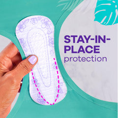 Protector Always en ropa deportiva mostrando sujeción durante actividad física