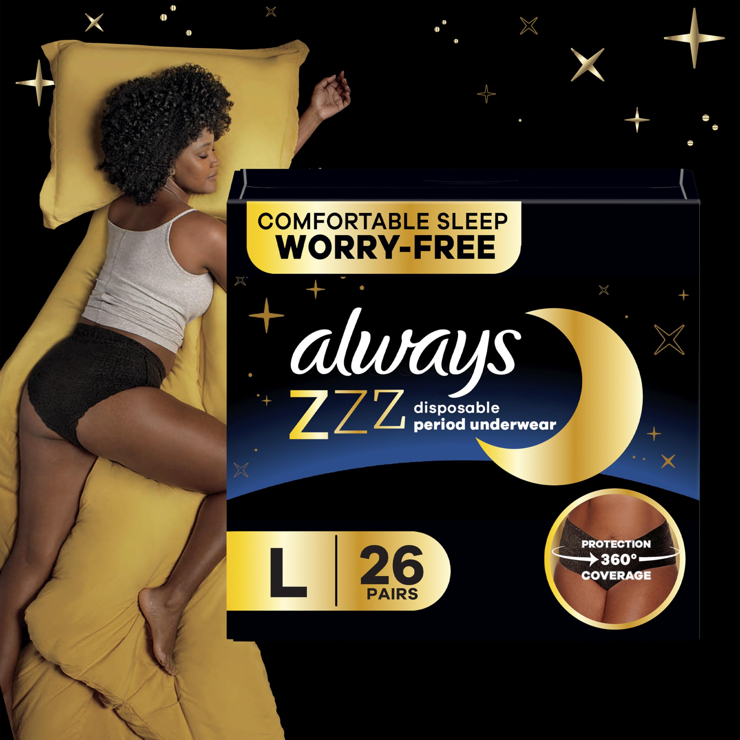 Always ZZZs escena estilo de vida en cama mostrando confianza nocturna