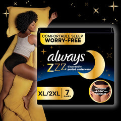 Always ZZZ sábanas limpias tras uso mostrando eficacia anti-fugas