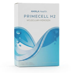 AMALA Health frasco frontal mostrando 45 tabletas, práctico y portátil