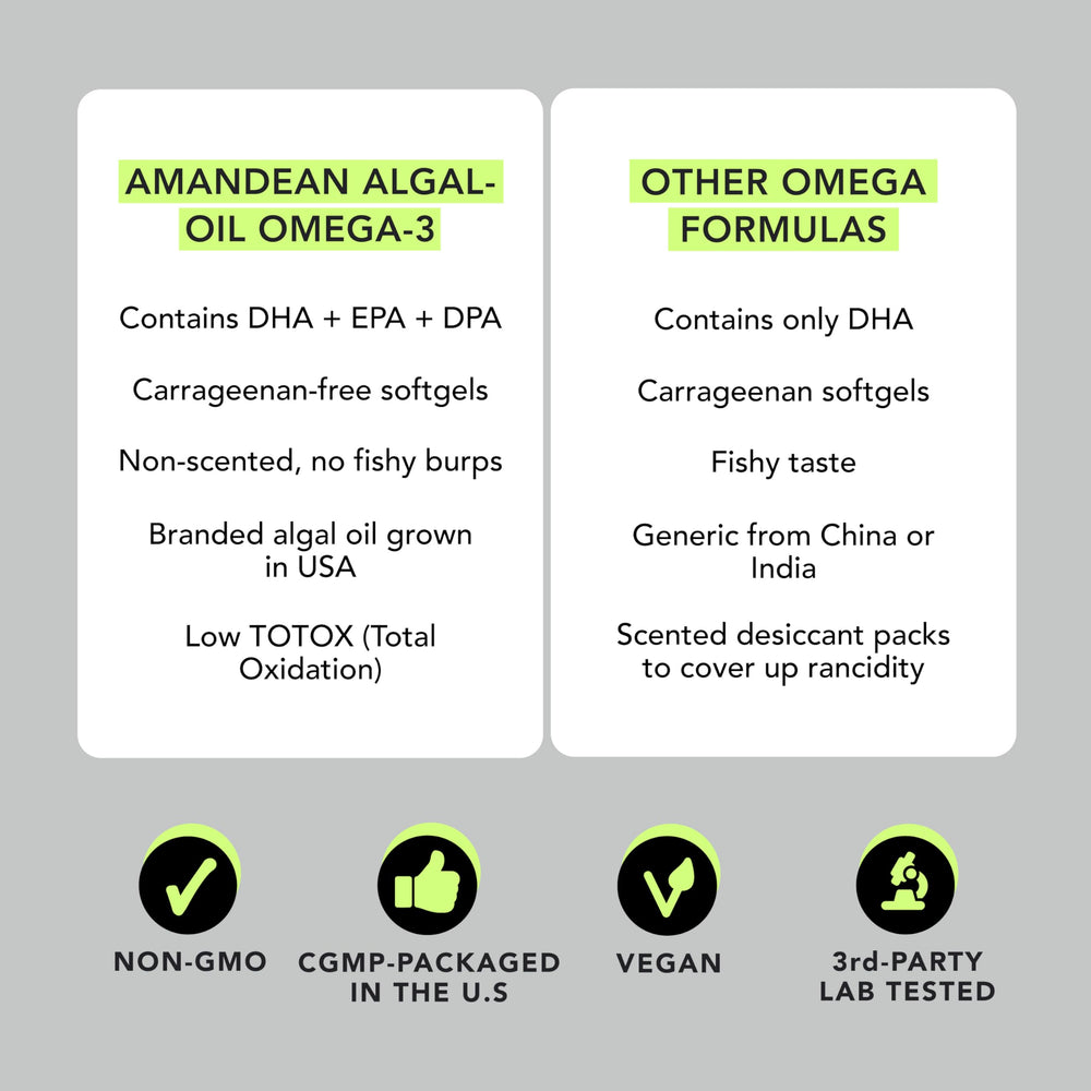 AMANDEAN etiqueta nutricional legible y lista de ingredientes