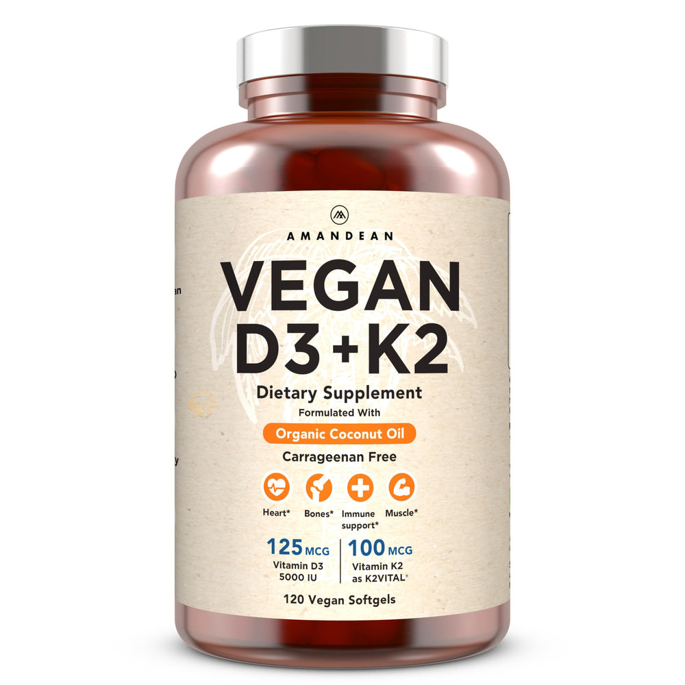 AMANDEAN frente del empaque mostrando beneficios y formato vegano