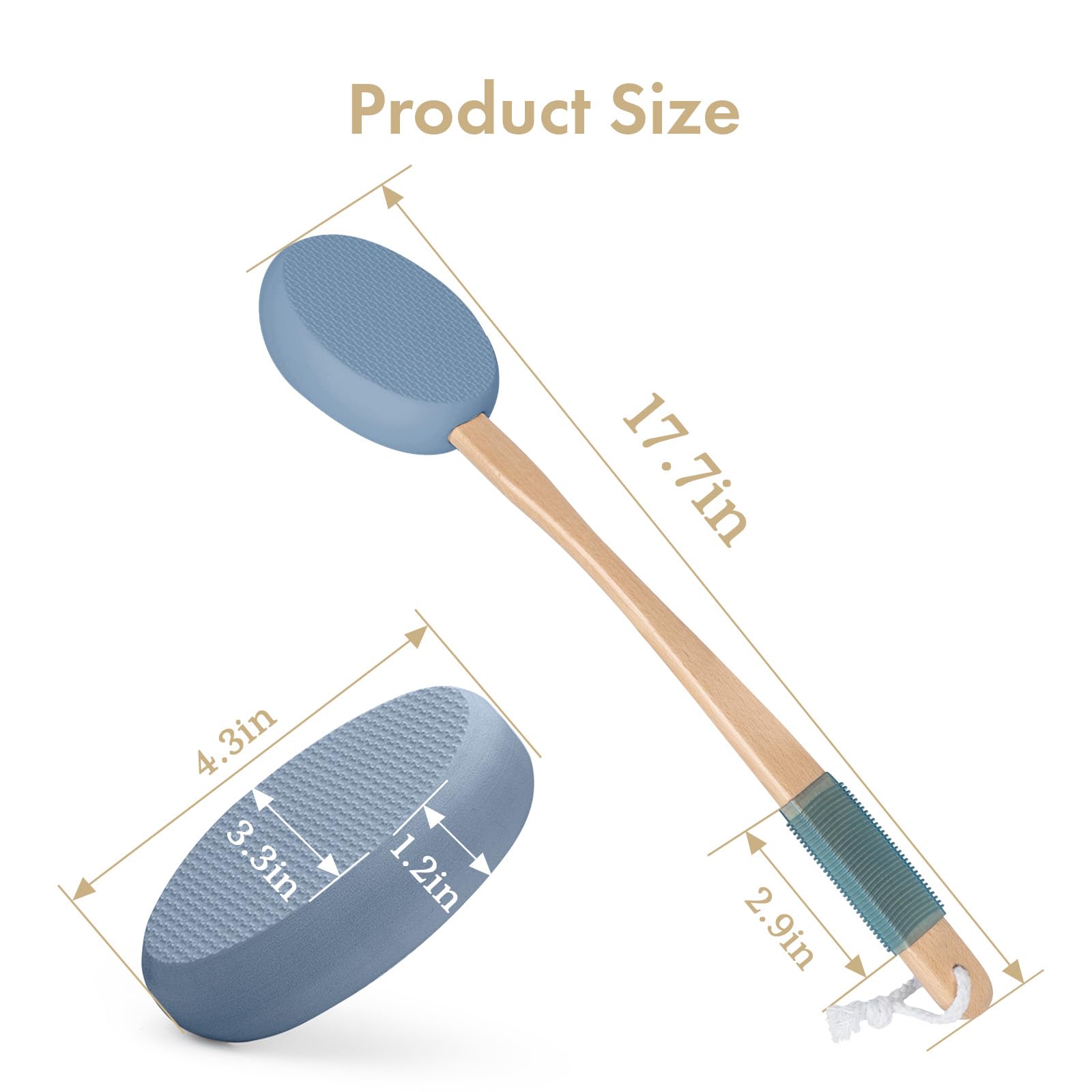 AmazerBath primer plano de la almohadilla de EVA que distribuye loción sin absorberla