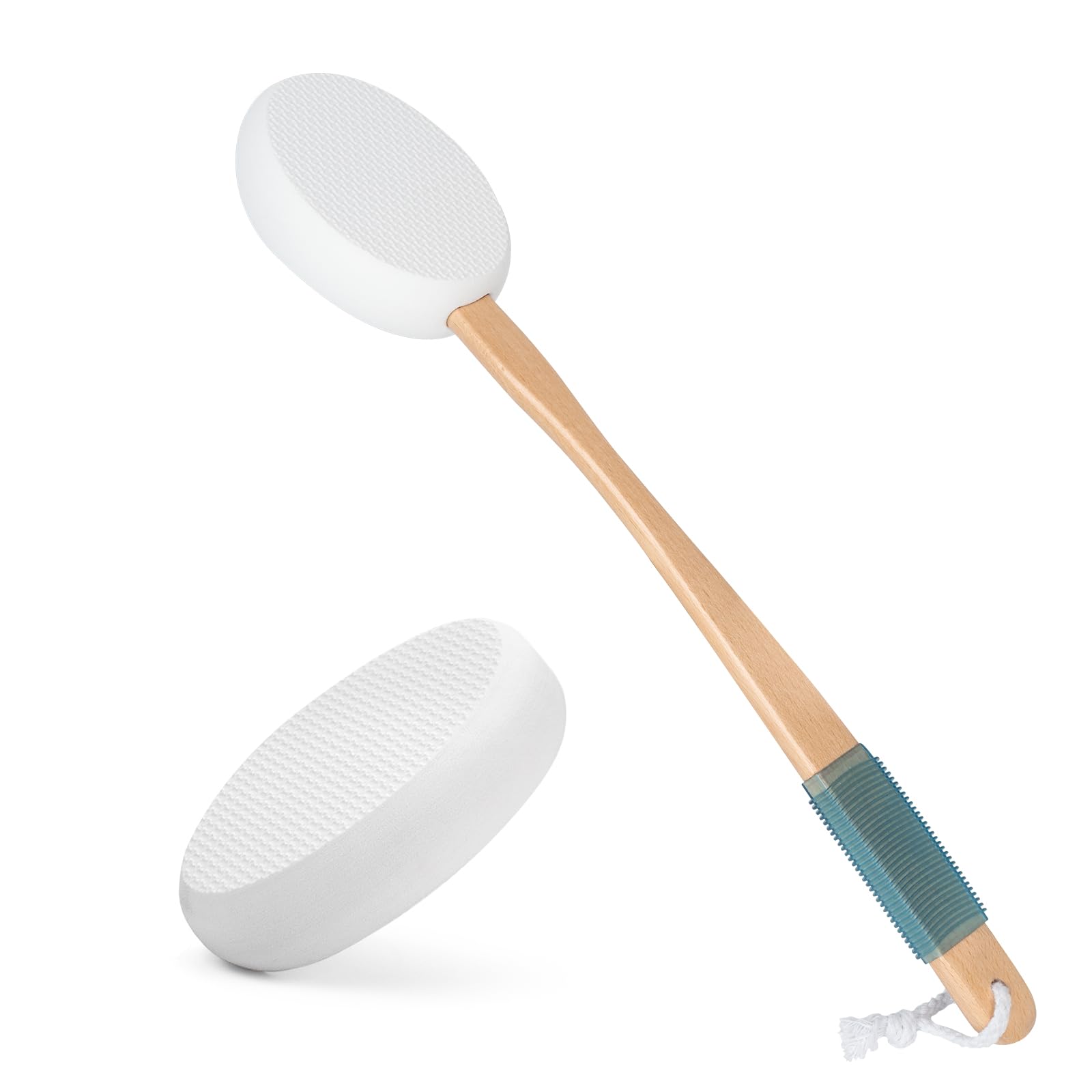 AmazerBath aplicador frontal mostrando diseño y longitud, práctica para alcance