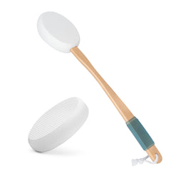 AmazerBath aplicador frontal mostrando diseño y longitud, práctica para alcance