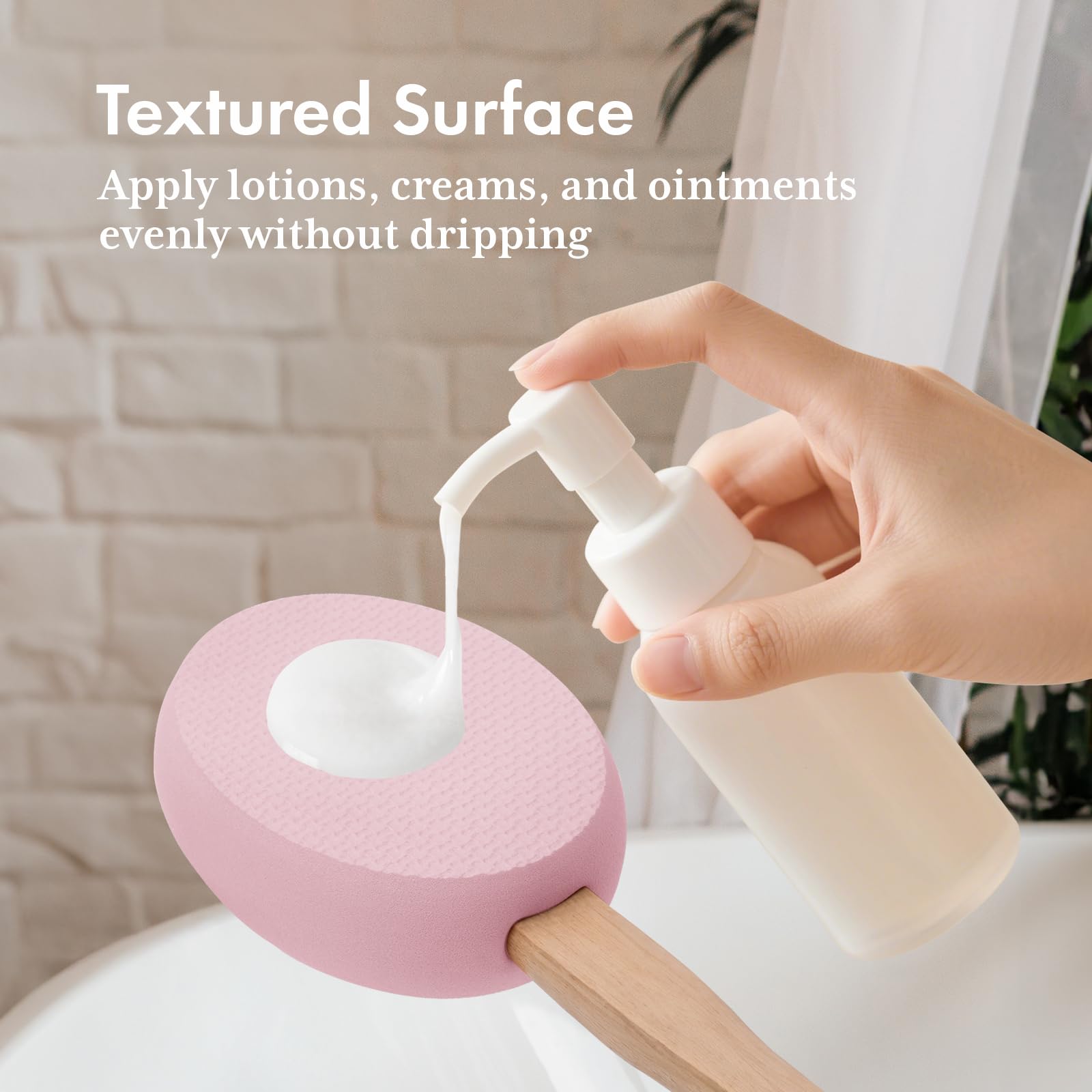 AmazerBath mango curvado con funda de goma, agarre antideslizante
