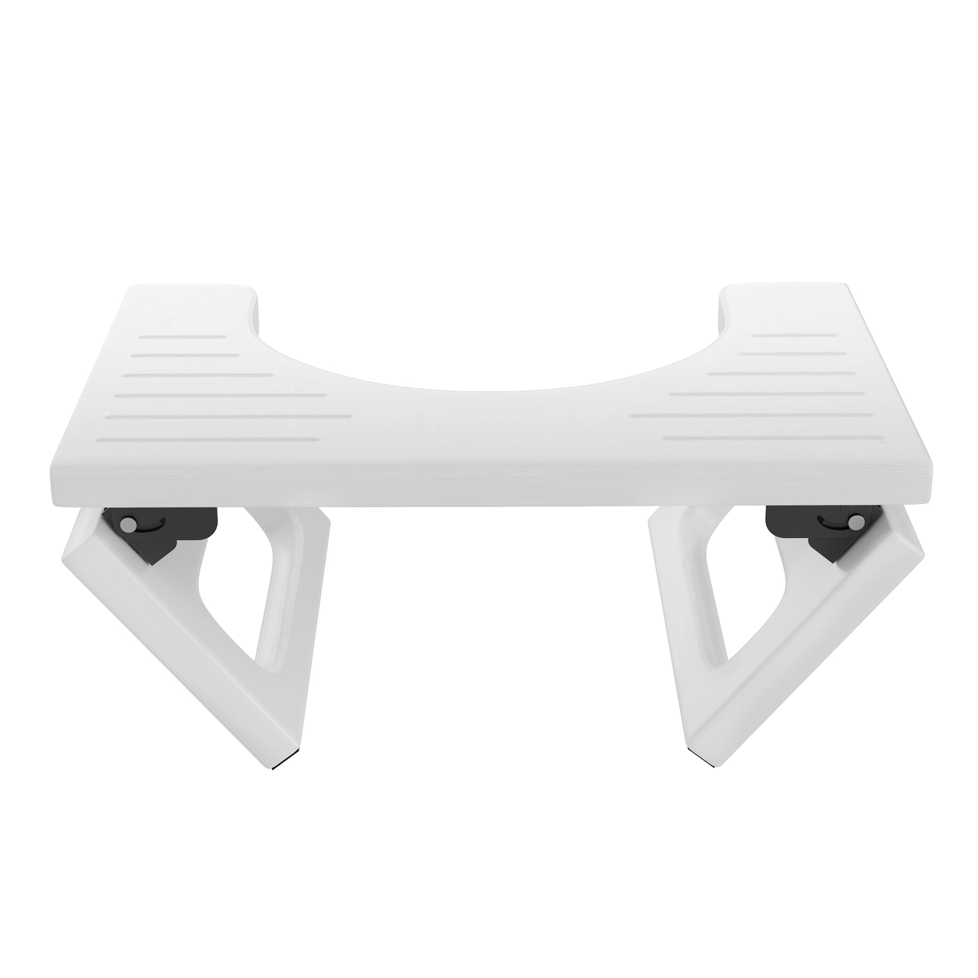AmazerBath taburete frontal blanco mostrando diseño compacto y elegante