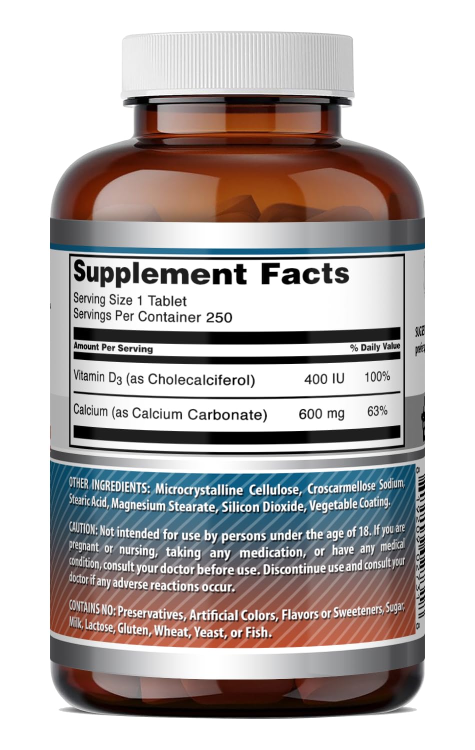 Amazing Nutrition etiqueta nutricional legible indicando dosis y certificaciones