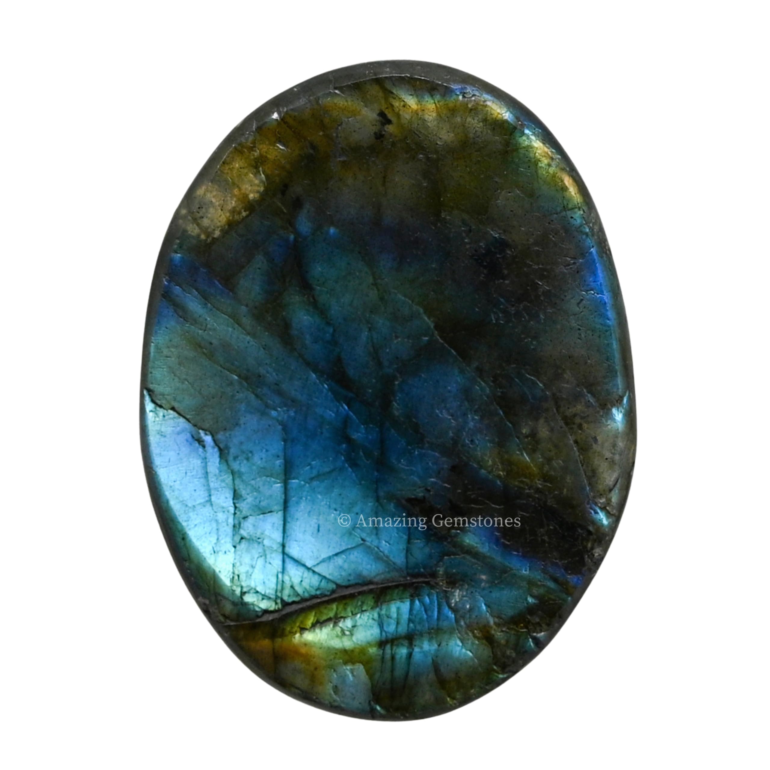 Amazing Gemstone labradorita en mano facilita enfoque y pausa