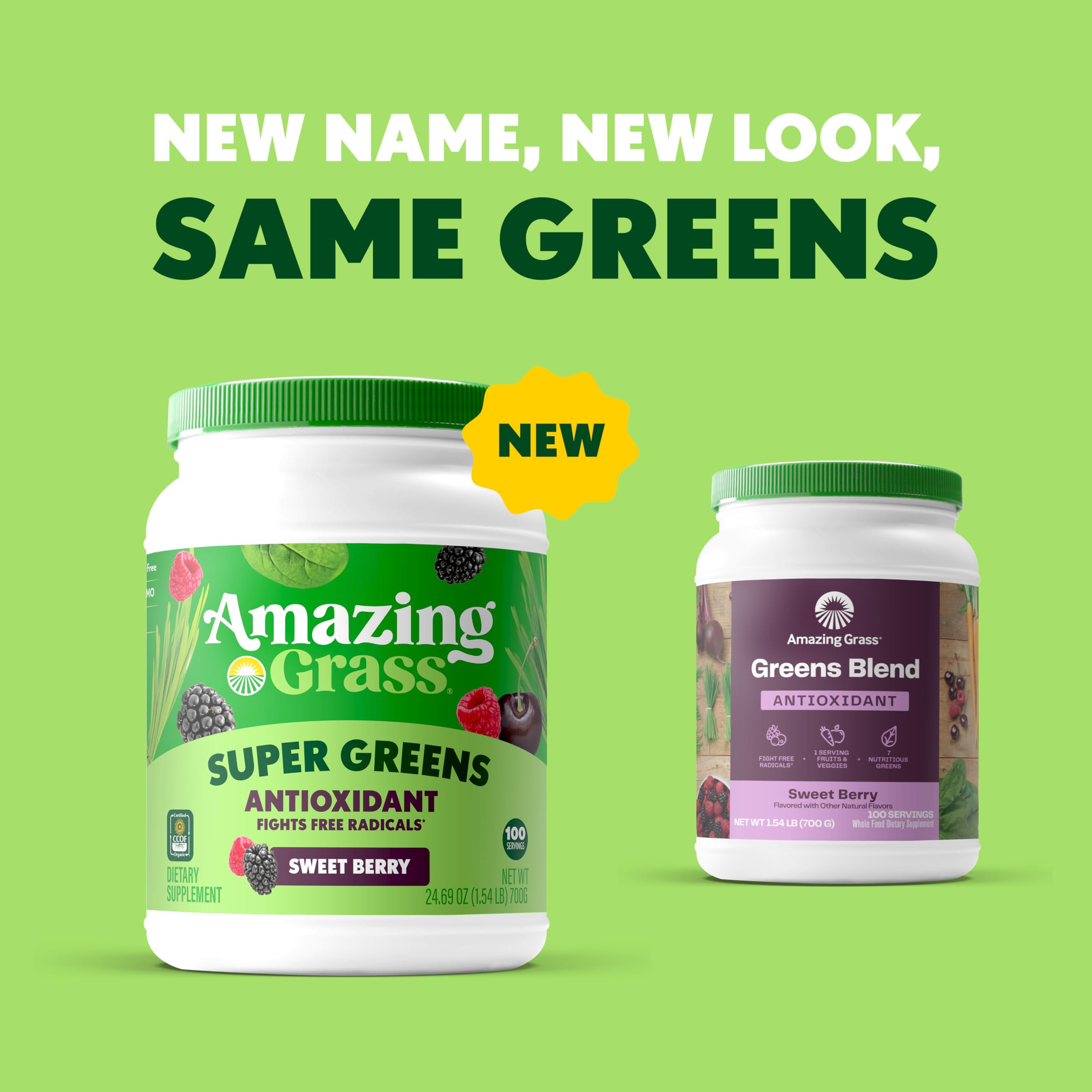 Amazing Grass polvo Sweet Berry textura fina mejora absorción