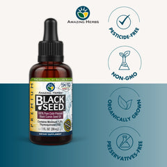 Amazing Herbs envase de vidrio oscuro que protege el producto de la luz