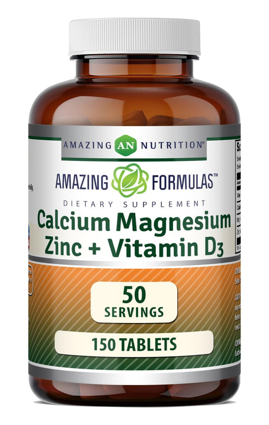 Amazing Nutrition frasco frontal con 150 tabletas y etiqueta clara