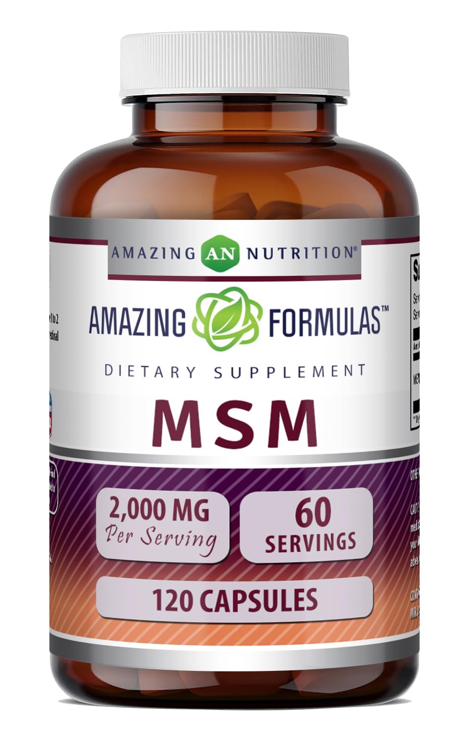 Amazing Nutrition frasco delantero mostrando etiqueta clara y dosis