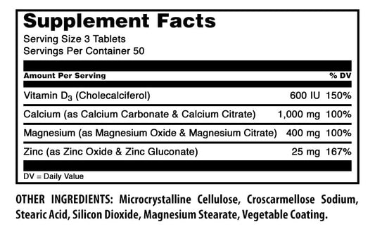 Amazing Nutrition primer plano de tabletas mostrando tamaño y textura