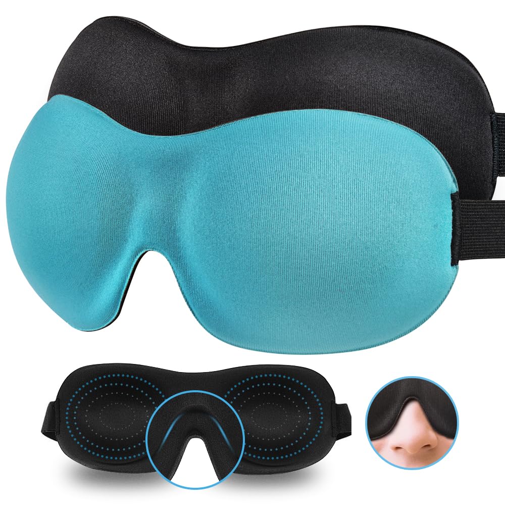 AMAZKER antifaz frontal mostrando cobertura total y comodidad