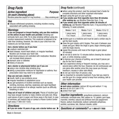 Amazon Basic Care etiqueta de ingredientes y nicotina polacrilex, transparencia en composición