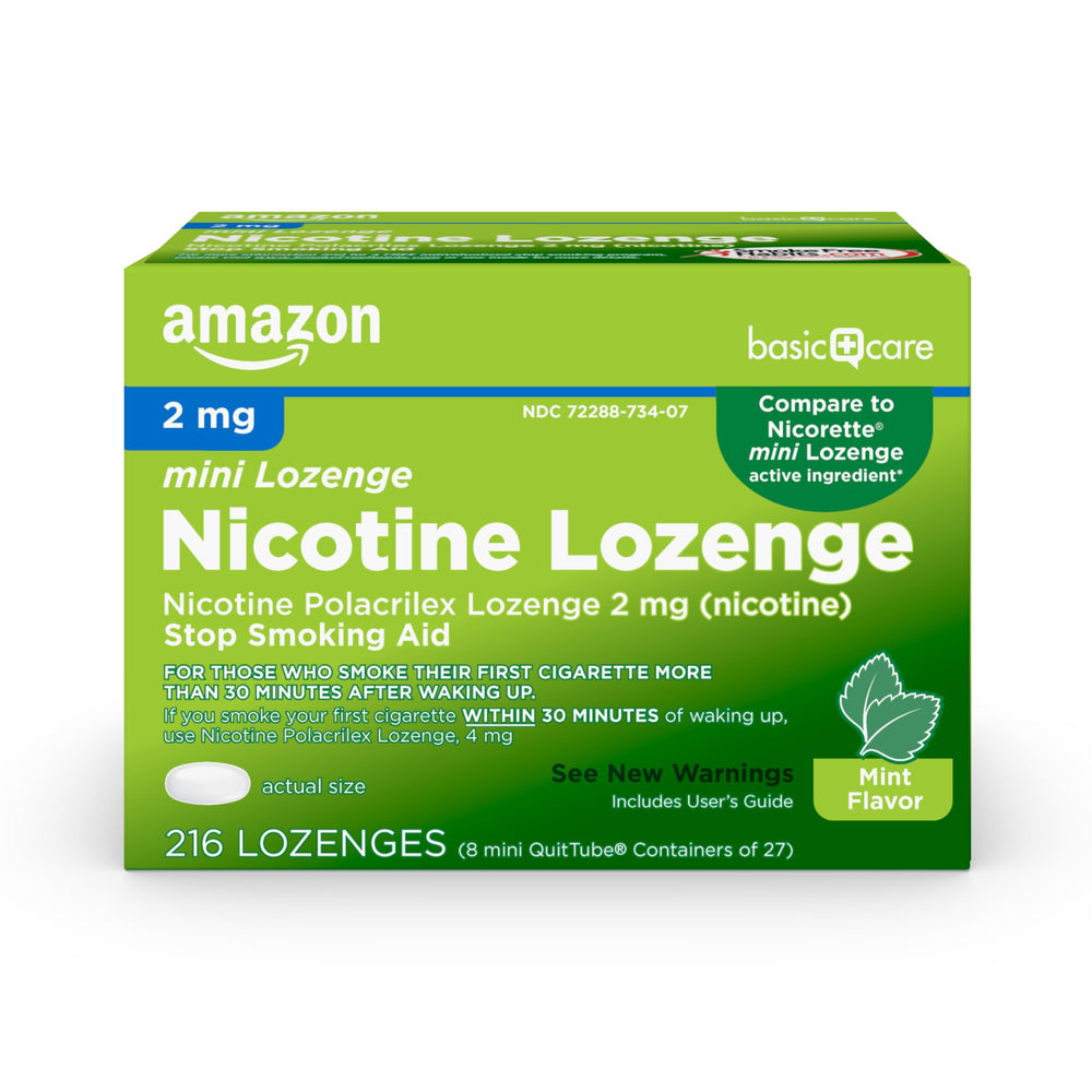Amazon Basic Care vista frontal del paquete, beneficio: información clara del producto