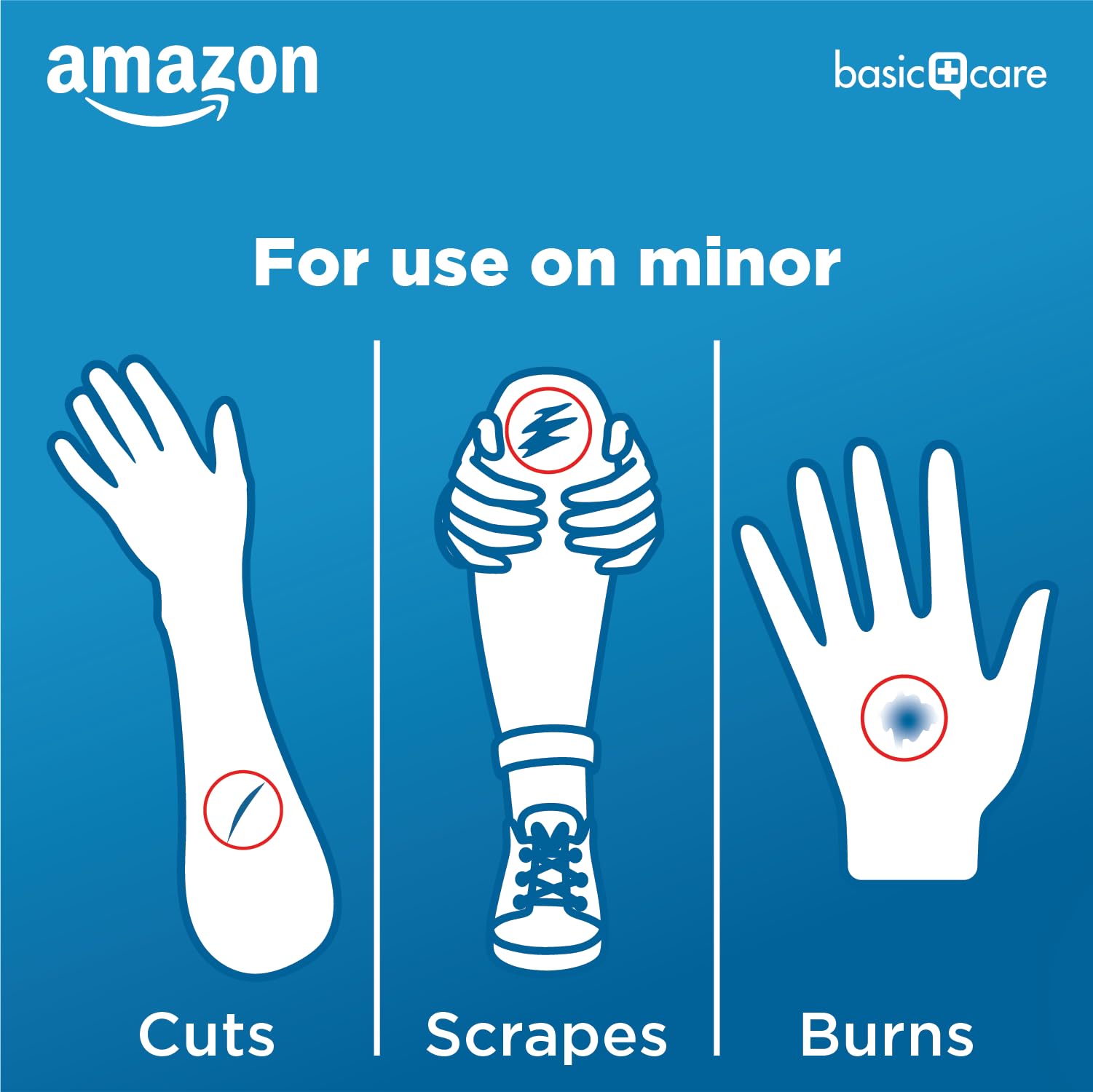 Amazon Basic Care textura de la gasa mostrando material ultra suave para piel sensible
