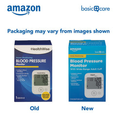 Amazon Basic Care detalle del manguito amplio que asegura ajuste cómodo y fiable