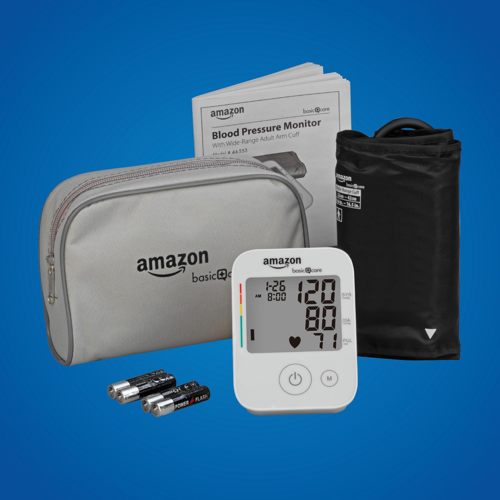 Amazon Basic Care pantalla mostrando lectura y fecha, facilita seguimiento inmediato