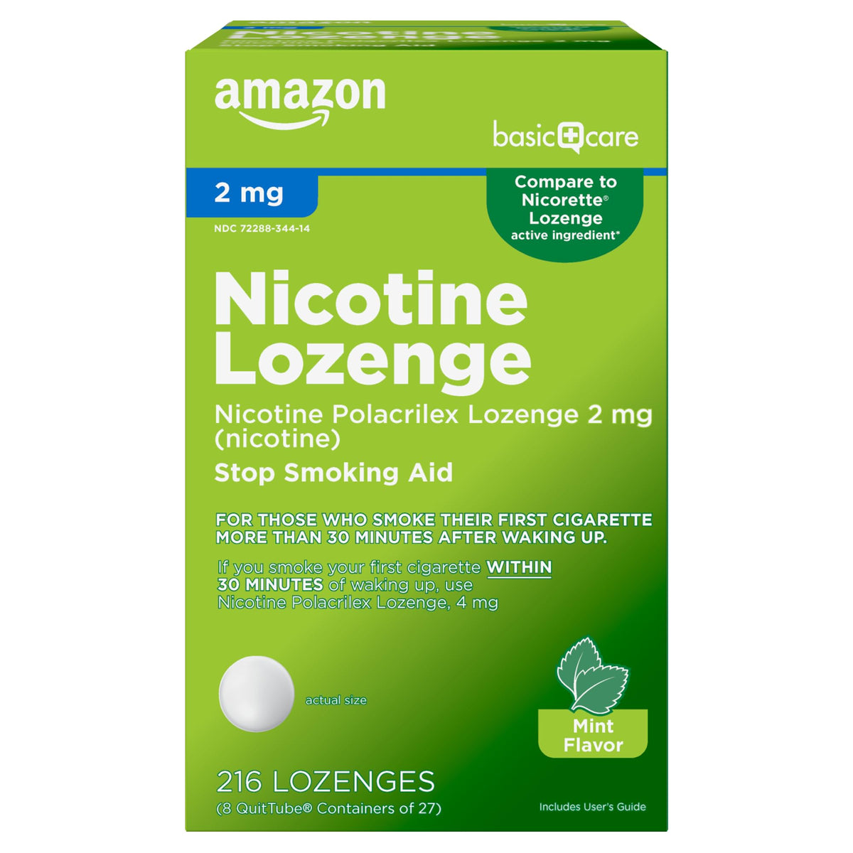 Amazon Basic Care envase frontal mostrando cantidad y sabor menta, aporta conveniencia