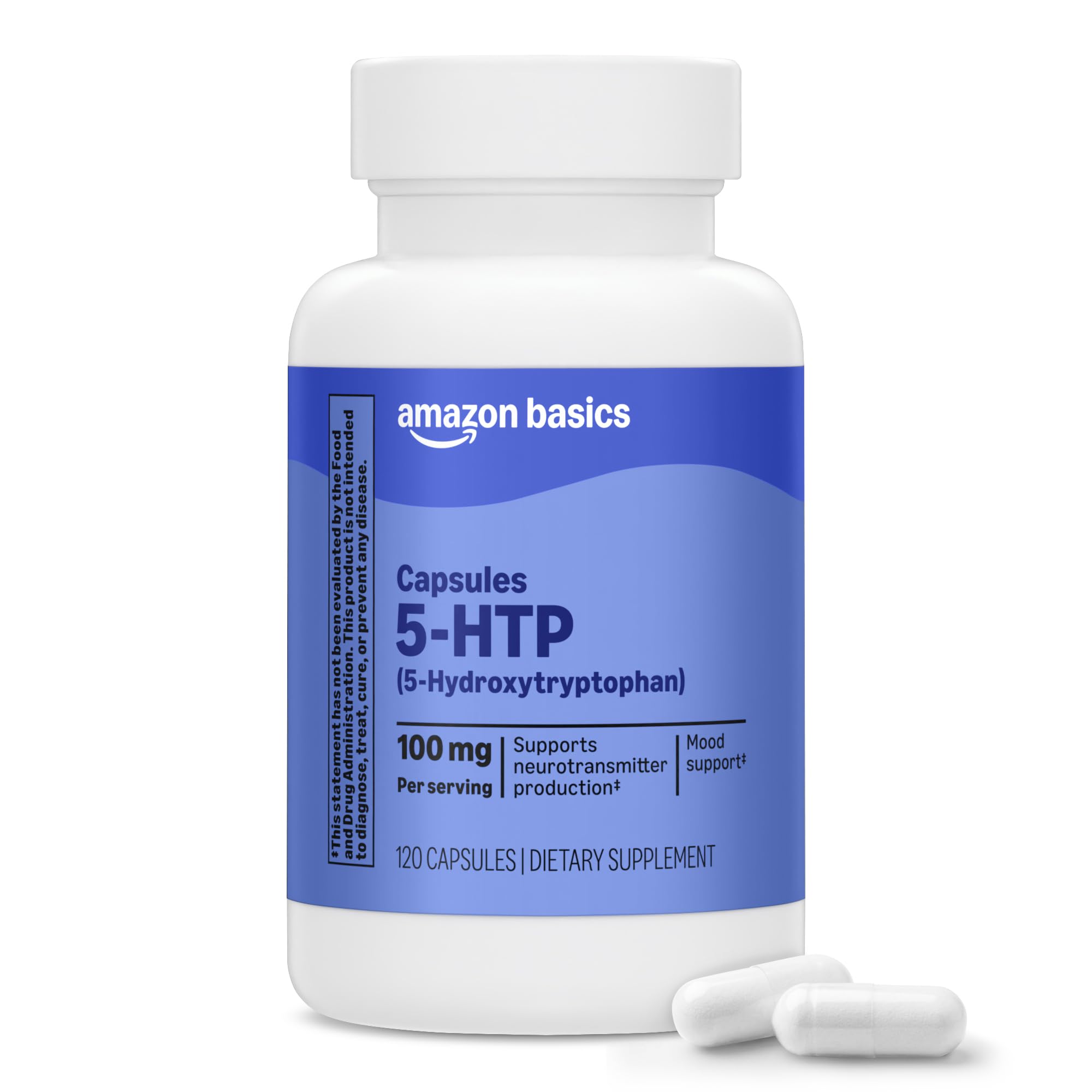 Amazon Basics frasco delante mostrando etiqueta clara y beneficio de apoyo nutricional