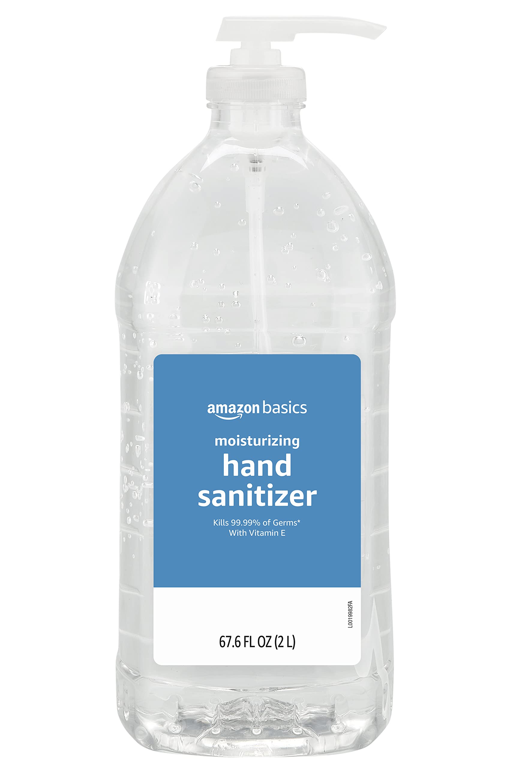 Amazon Basics botella de 2 litros frente, envase práctico para rellenar y ahorrar