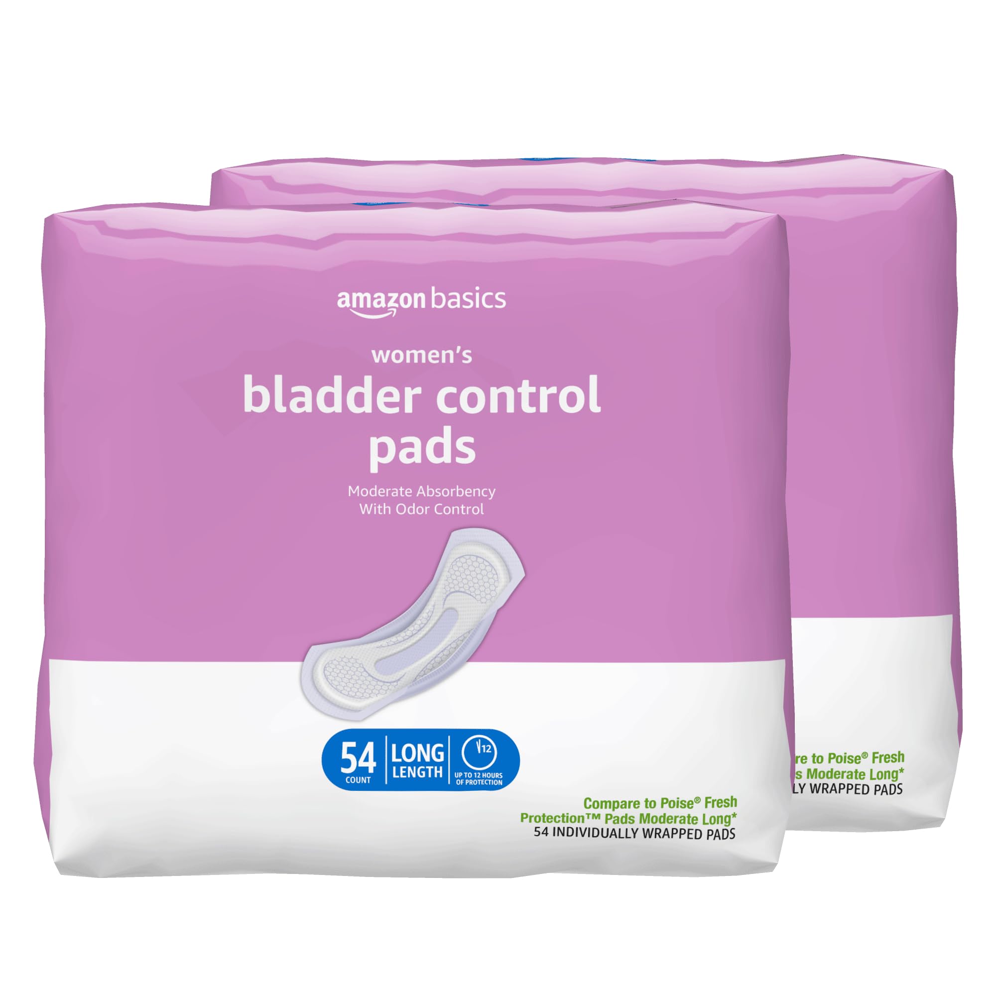 Amazon Basics paquete frontal mostrando 108 unidades y beneficios de protección