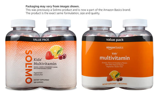 Detalle de textura de gomita Amazon Basics basada en pectina, masticable y apta para vegetarianos