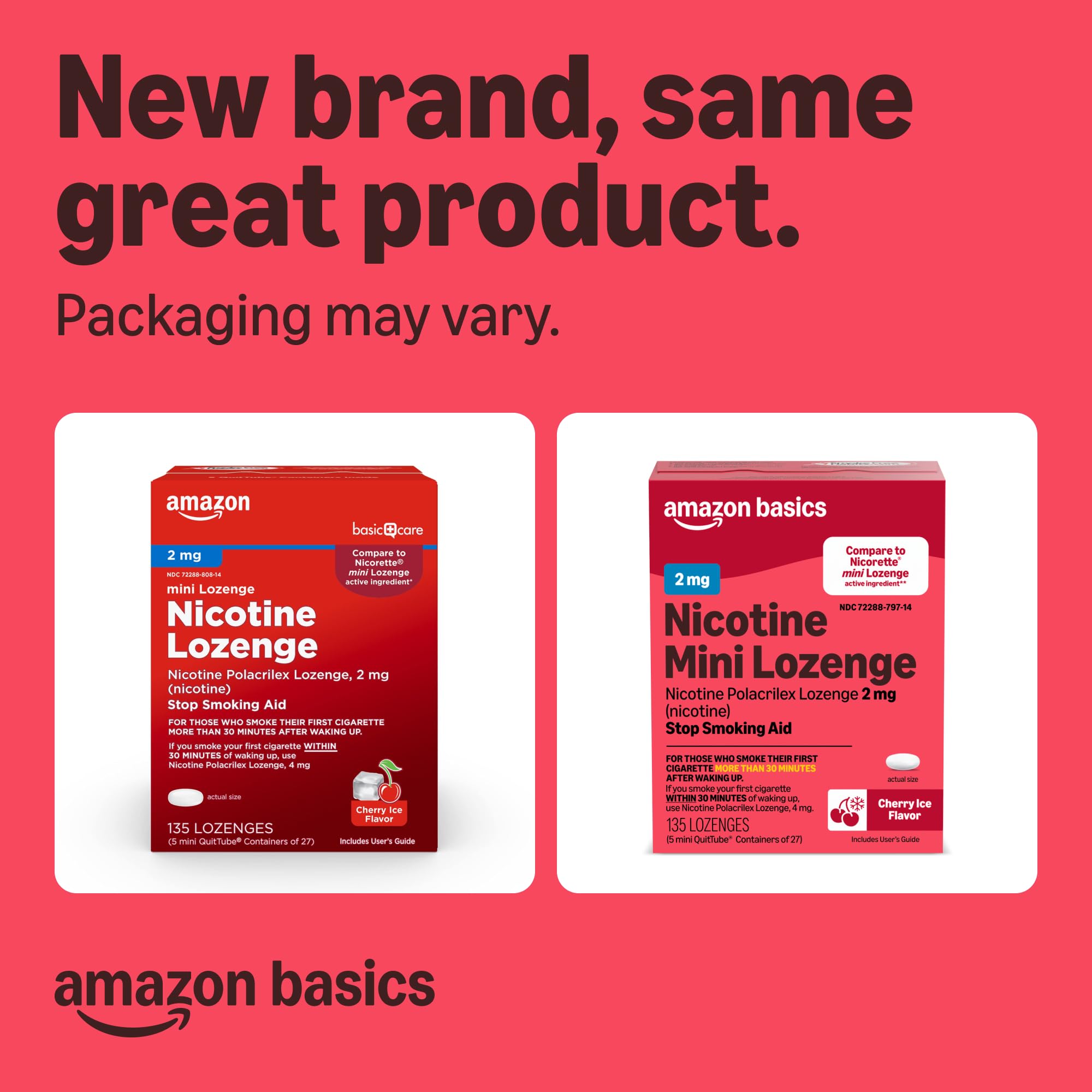 Amazon Basics empaque abierto con pastillas visibles y facilidad de acceso para llevar