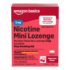 Amazon Basics presentación frontal mostrando 135 pastillas y beneficio de suministro prolongado