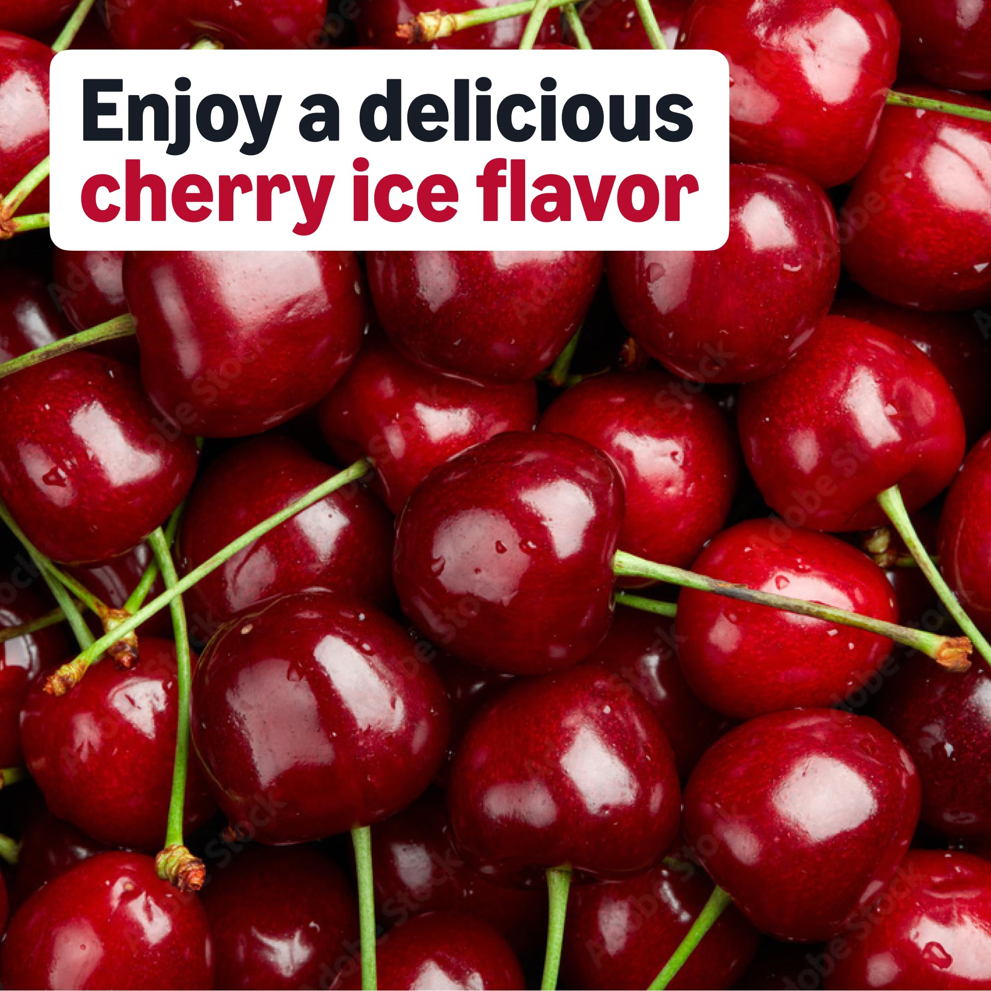 Pastillas Amazon Basics Cherry Ice cerca de cereza con aroma refrescante señalado