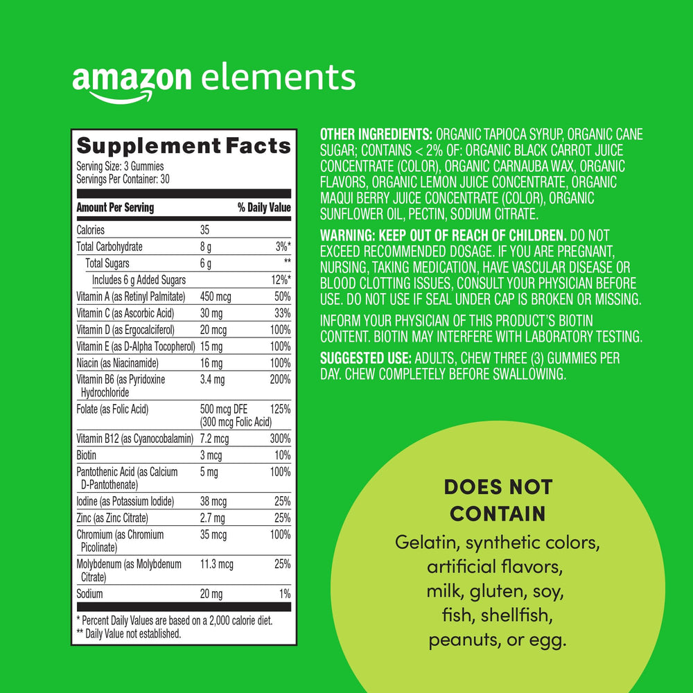 Amazon Elements primer plano de textura de la gomita mostrando pectina y apariencia natural
