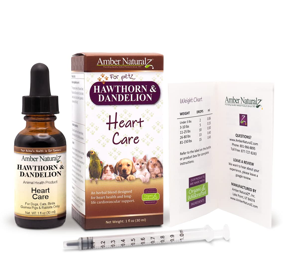 Amber NaturalZ comparación de tamaño del frasco útil para dosificar