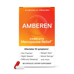 Amberen empaque frontal mostrando presentación y beneficio alivio multi-síntomas