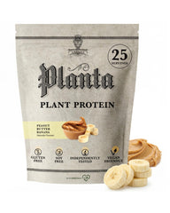 Ambrosia envase frontal mostrando sabor Peanut Butter Banana y comodidad