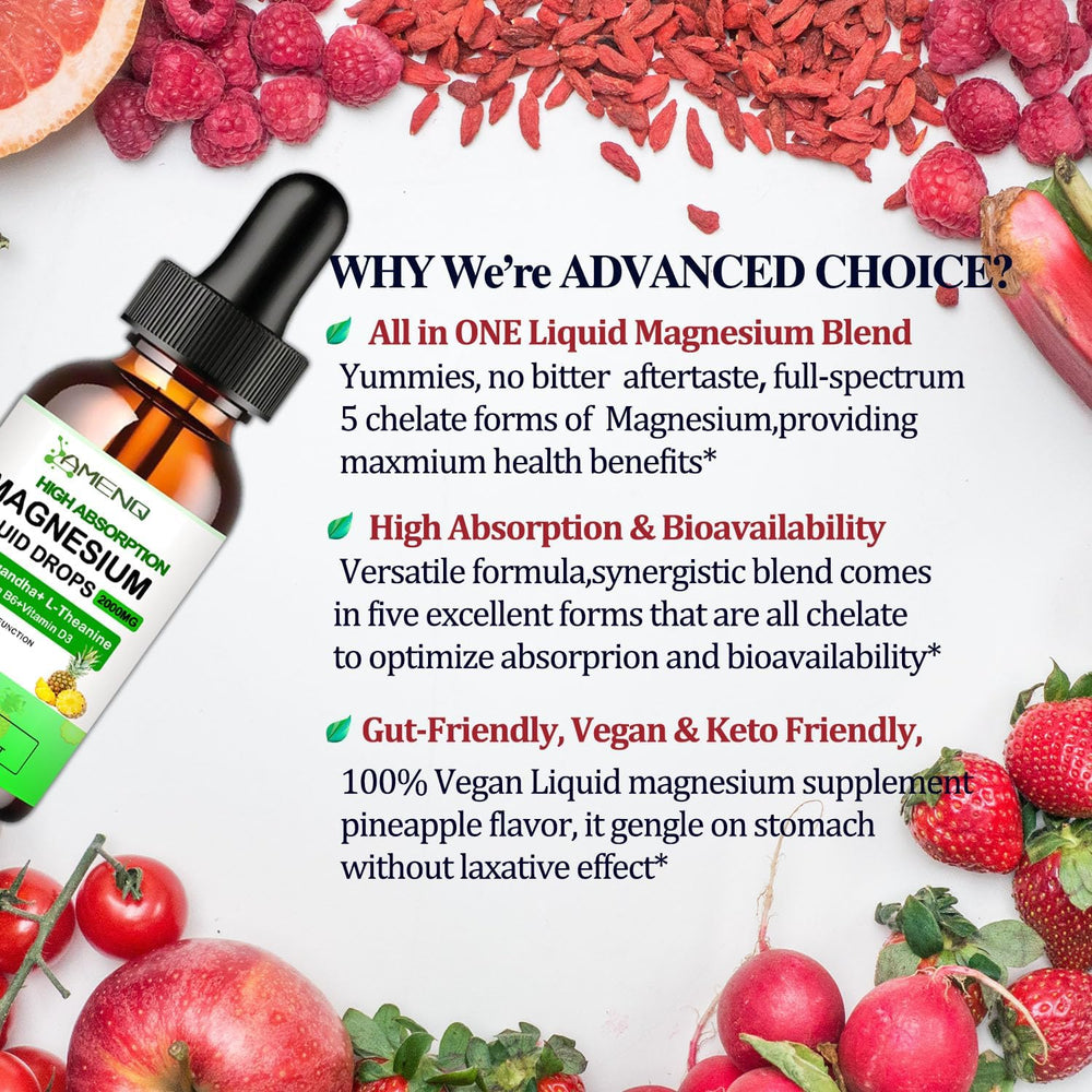 AMENQ hHEALTH gotas mezcladas en vaso para consumo inmediato y absorción