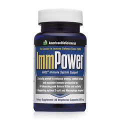American BioSciences envase ImmPower AHCC frente mostrando beneficio inmunológico
