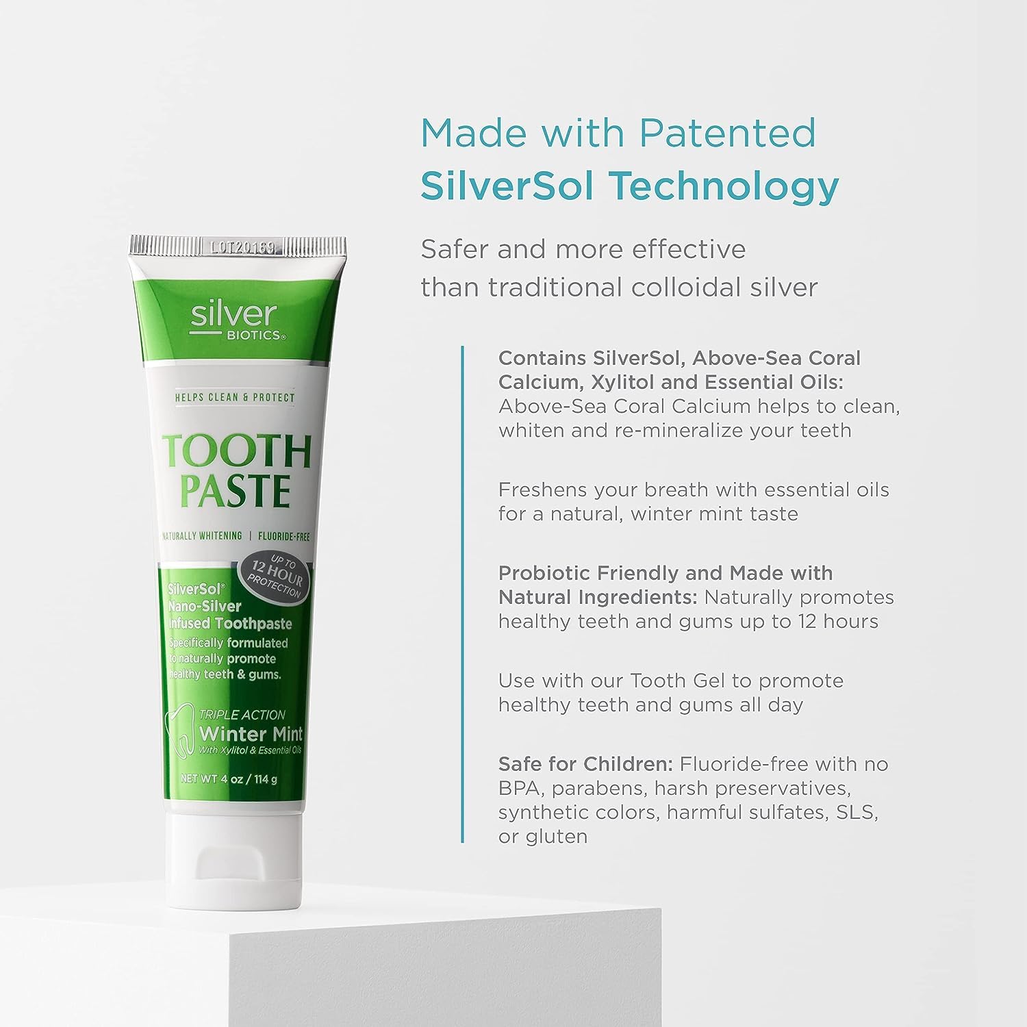 American Biotech Labs calcio coralino en polvo junto a la pasta para beneficios