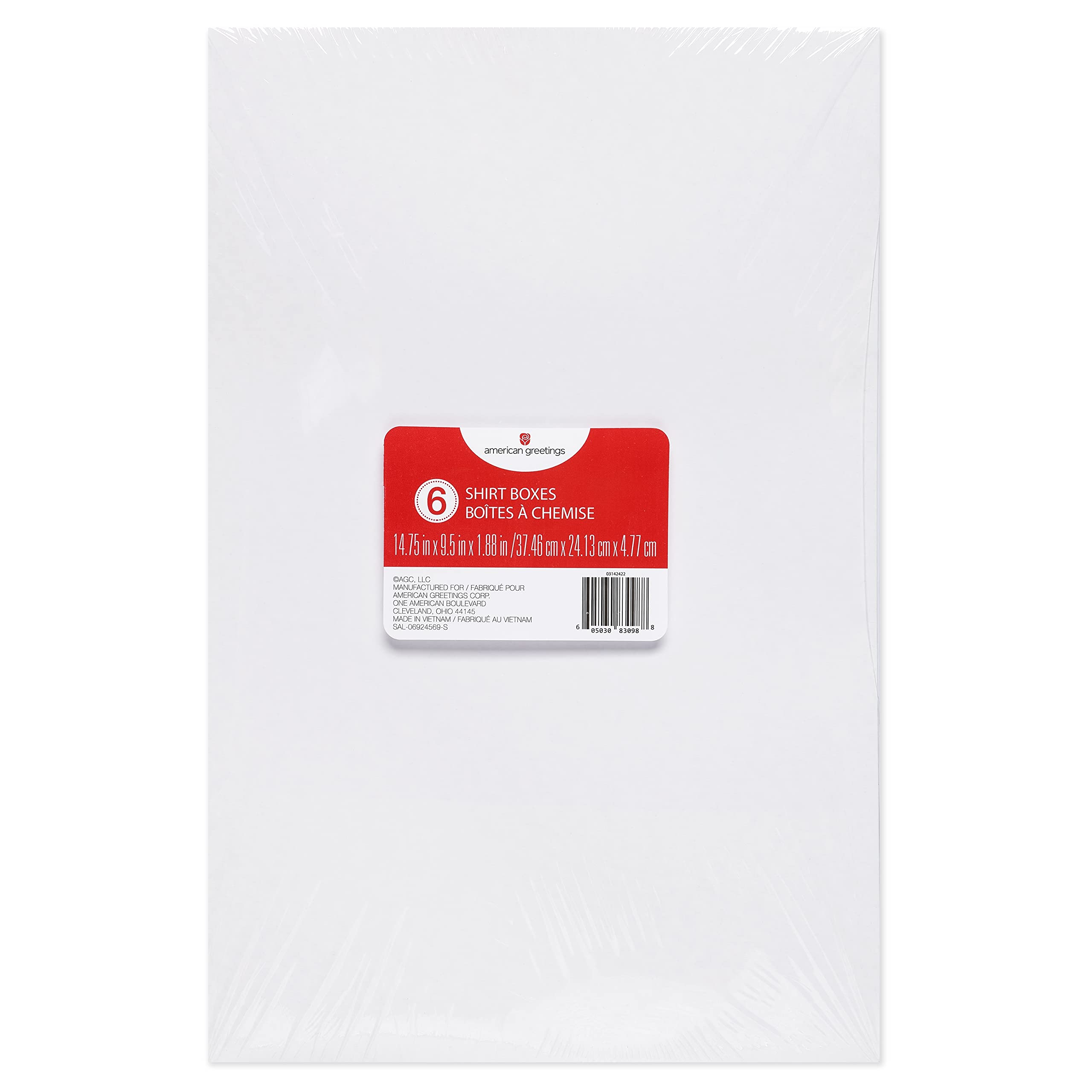 American Greetings cajas plegadas en paquete plano, ahorro de espacio