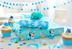 American Greetings papel usado en fiesta infantil, decora mesas y regalos con estilo