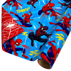 American Greetings frente con Spider-Man y Miles Morales mostrando acción y energía del diseño