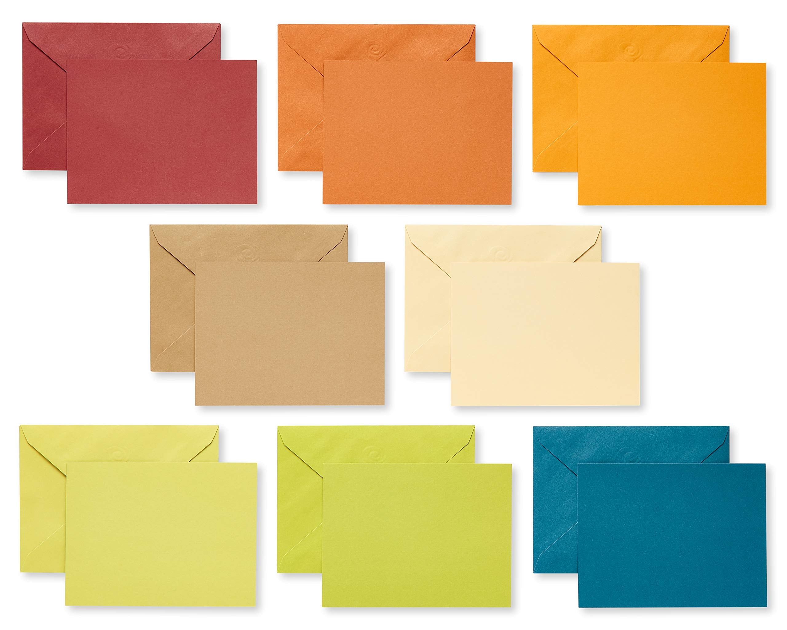American Greetings frontal del paquete con 100 tarjetas y sobres a juego, organización eficiente