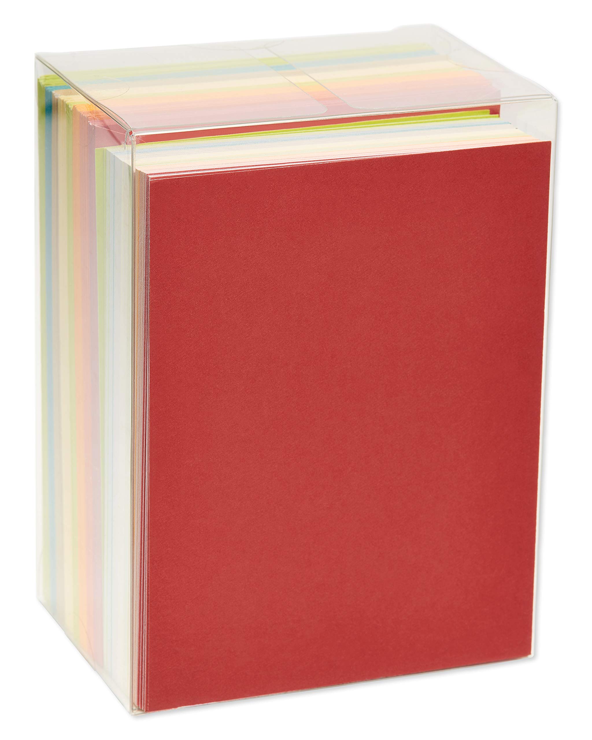 American Greetings tarjeta abierta mostrando interior en blanco, espacio para mensaje personal